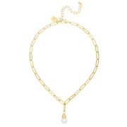 Pearl Paperclip Necklace