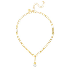 Pearl Paperclip Necklace