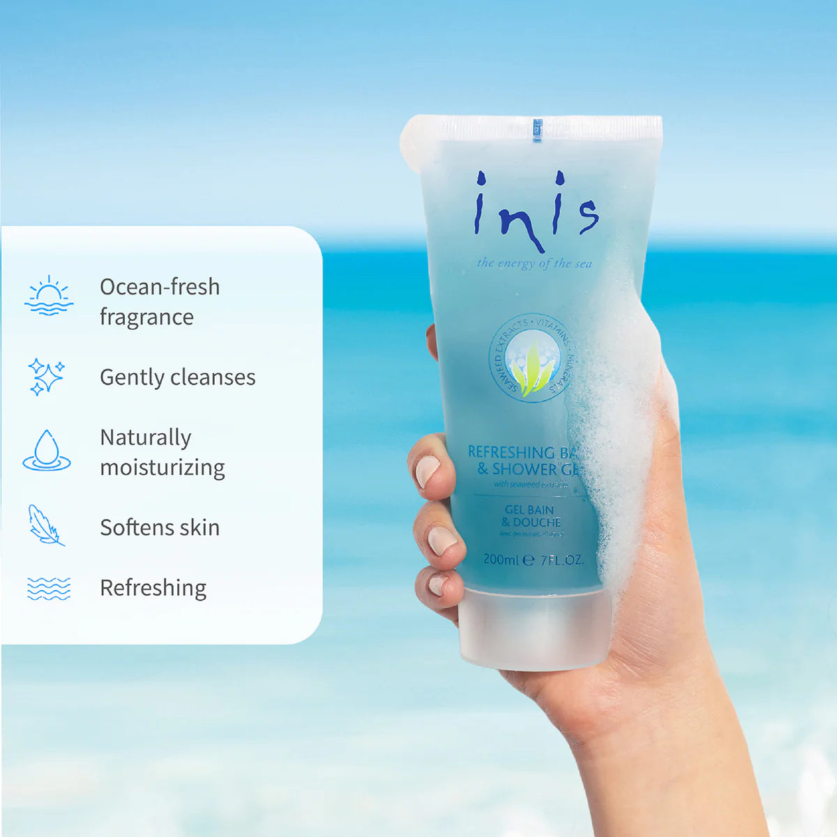 Inis Travel Size Shower Gel 2.9 fl. oz.